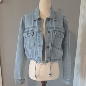 Mono B Light Blue Cropped Jean Jacket